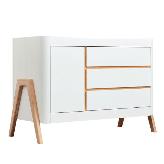 Gaia Baby Nursery Furniture Hera Dresser Scandi White Natural