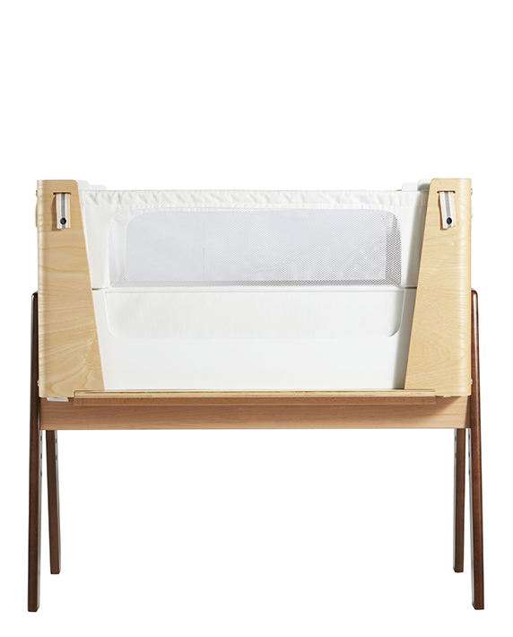 GaiaBaby-Hera-BedsideSleeper-NaturalAshWalnut-Front