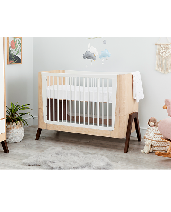 Gaia Baby Nursery Furniture 3 Piece Set Natural Ash Walnut