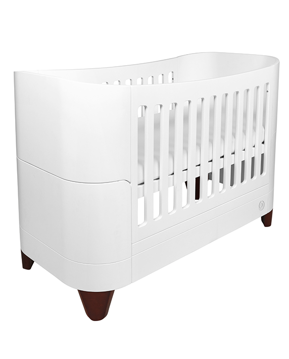 Serena Convertible Cot Bed - White | Walnut