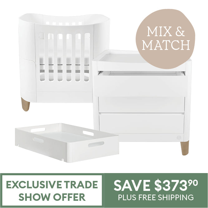 Exclusive Offer - Serena 3 Piece Mini Cot Bundle Set