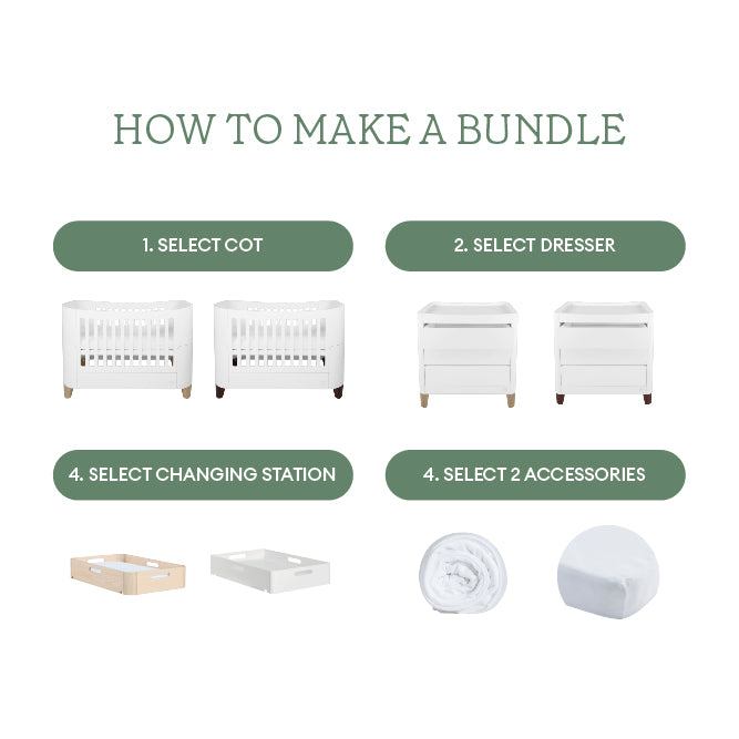 Exclusive Offer - Serena 3 Piece Cot Bundle Set