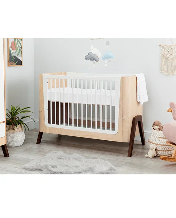 Gaia Baby Nursery Furniture - 2 Piece Set - Natural Ash | Walnut